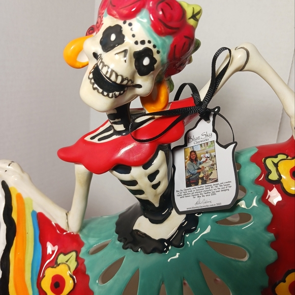 Blue Sky Clayworks Halloween Catrina Day Of The Dead Skeleton Heather Goldminc - Picture 3 of 8